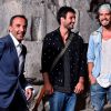 Exclusif - Le groupe Fréro Delavega (Jérémy Frérot et Florian Garcia dit Florian Delavega), dans les arènes de Nîmes pendant les répétitions de la spéciale Fête de la musique de l'émission La Chanson de l'année sur TF1, le samedi 20 juin 2015.
