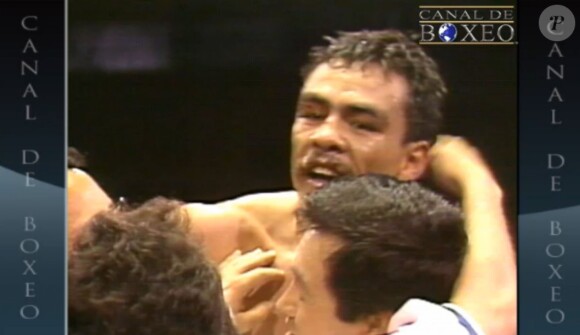 Juan José Estrada vainqueur par KO contre Jesus Poll et garde son titre de champion du monde à Los Angeles le 4 avril 1989