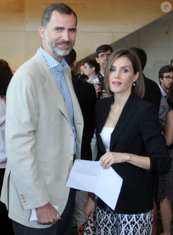 Le roi Felipe VI et la reine Letizia d'Espagne - Le couple royal d'Espagne assiste à la conférence "Forum Impulsa" de la Fondation Princesse de Gérone à Gérone, le 26 juin 2015.