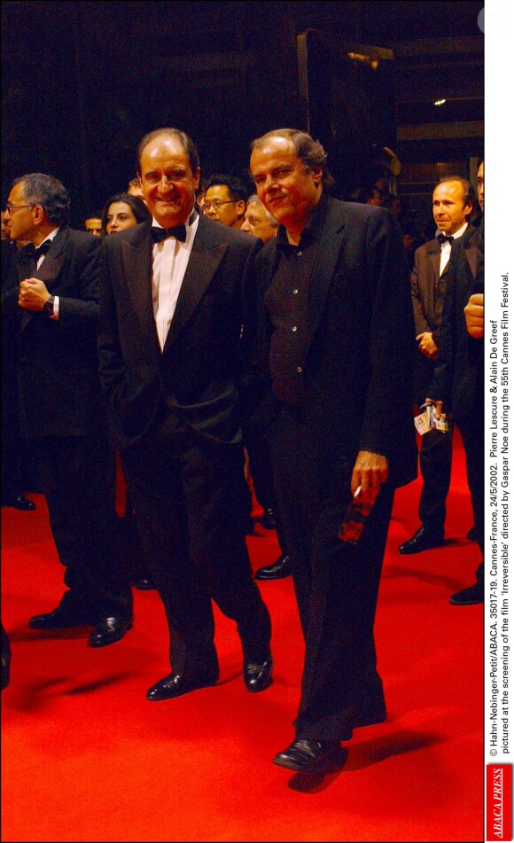 Pierre Lescure et Alain De Greef à Cannes le 24 mai 2002. 