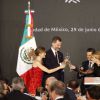 Angélica Rivera, la reine Lezizia d'Espagne, le roi Felipe VI d'Espagne, Enrique Pena Nieto - Dîner au palais national de Mexico lors de la visite officielle du roi Felipe VI et la reine Letizia d'Espagne au Mexique le 29 juin 2015.  