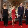 Angélica Rivera, la reine Lezizia d'Espagne, le roi Felipe VI d'Espagne, Enrique Pena Nieto - Dîner au palais national de Mexico lors de la visite officielle du roi Felipe VI et la reine Letizia d'Espagne au Mexique le 29 juin 2015. 