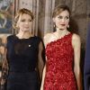 Angélica Rivera, la reine Lezizia d'Espagne - Dîner au palais national de Mexico lors de la visite officielle du roi Felipe VI et la reine Letizia d'Espagne au Mexique le 29 juin 2015. 