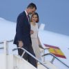 Le roi Felipe VI et la reine Letizia d'Espagne arrivent au Mexique pour une visite d'Etat le 28 juin 2015 