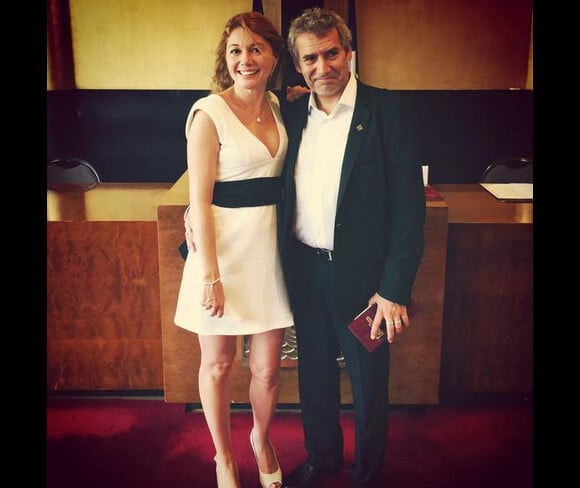 Le 27 juin 2015, Manuel Gélin a épousé Juliette Meyniac à Boulogne - Photo postée sur Twitter.