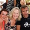 Delphine Zentout, Marie-Christine Adam et Manuel Gélin - People sur la plage Bianca lors du 11ème festival "Les Hérault du cinéma et de la télé 2014" au Cap d'Agde, le 5 juillet 2014 
