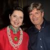 Exclusif - Prix Spécial - Isabella Rossellini et son frère Renato Roberto Giusto Giuseppe Rossellini - Cérémonie de remise d'insignes de Commandeur de l'Ordre des Arts et des Lettres à Isabella Rossellini dans le salon Roger Blin au théâtre de l'Odéon à Paris, le 30 juin 2015. 