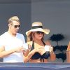 Mariah Carey en vacances sur le Yacht Arctic de James Packer le 30 juin 2015. Elle est accompagnée de sa fille. 