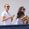 Mariah Carey en vacances sur le Yacht Arctic de James Packer le 30 juin 2015. Elle est accompagnée de sa fille.  