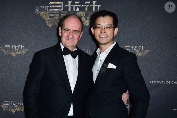 Pierre Lescure et Jerry Ye (Directeur Wanda) - Soirée "The Ghouls" à la plage du Majestic lors du 68e festival international du film de Cannes. Le 15 mai 2015.