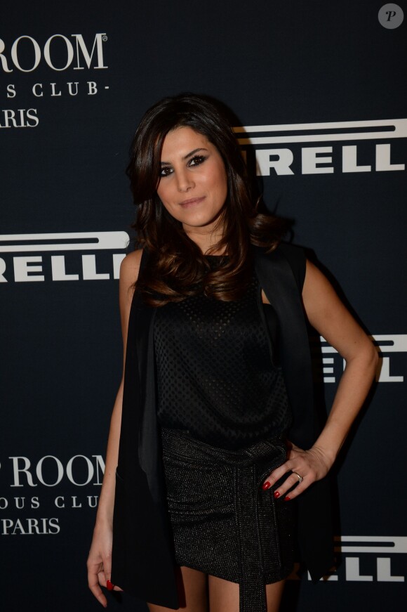 Karine Ferri, à la soirée de présentation du calendrier Pirelli 2015 au VIP Room à Paris, le 22 janvier 2015.