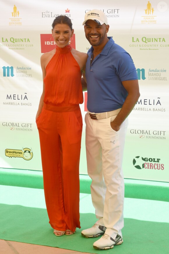 Amaury Nolasco et guest au tournoi caritatif Global Gift 2015 à Marbella en Espagne, le 4 juillet 2015 