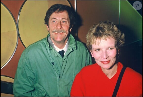 Jean Rochefort et Nicole Garcia lors de la première du film Péril en la demeure à Paris le 12 février 1985