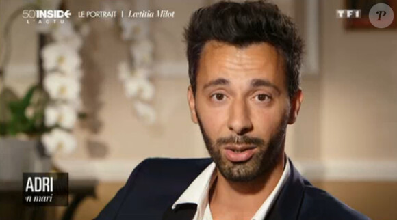 Badri déclare tout son amour à sa femme Laetitia Milot dans 50 mn inside sur TF1. Juillet 2015.