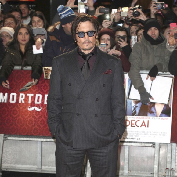 Johnny Depp - Première du film "Charlie Mortdecai" à l'Empire, Leicester Square, à Londres, le 19 janvier 2015. 