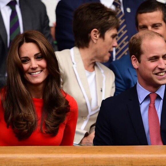 Le duc et la duchesse de Cambridge au tournoi de Wimbledon à Londres, le 8 juillet 2015.