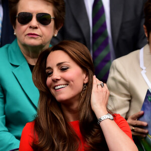 La duchesse de Cambridge au tournoi de Wimbledon à Londres, le 8 juillet 2015.