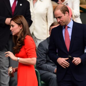 Le duc et la duchesse de Cambridge au tournoi de Wimbledon à Londres, le 8 juillet 2015.