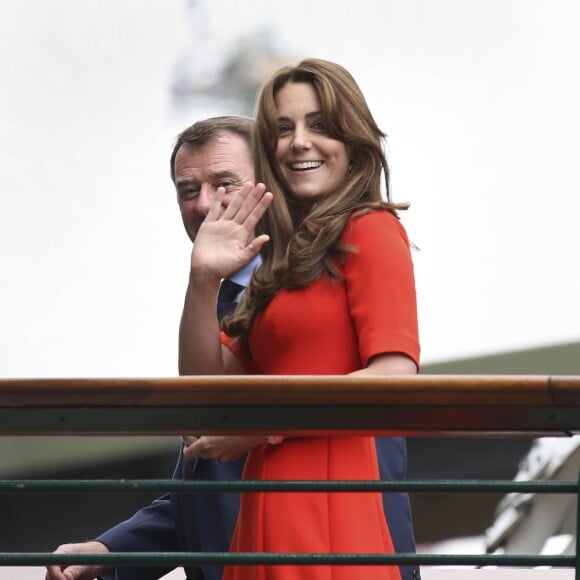 La duchesse de Cambridge au tournoi de Wimbledon à Londres, le 8 juillet 2015.
