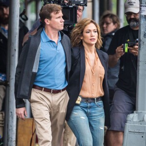 Jennifer Lopez sur le tournage de la série "Shades of Blue" à New York, le 15 juin 2015 