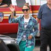 Jennifer Lopez quitte le tournage de la série "Shades of Blue" à New York, le 15 juin 2015.  