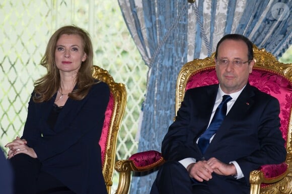 François Hollande et Valérie Trierweiler, à Casablanca le 3 avril 2013