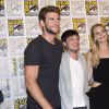 Liam Hemsworth, Josh Hutcherson et Jennifer Lawrence - Présentation du film "The Hunger Games : La révolte - Partie 2" au Comic-Con à San Diego le 9 juillet 2015
 