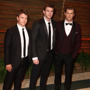 Chris Hemsworth, Luke Hemsworth, Liam Hemsworth à la soirée Vanity Fair après la 86e cérémonie des Oscars le 2 mars 2014.