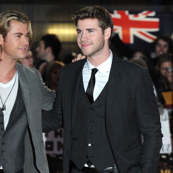 Chris Hemsworth et Liam Hemsworth à Londres le 14 mars 2012.