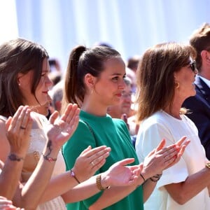 Camille Gottlieb, Pauline Ducruet, la princesse Caroline de Hanovre samedi 11 juillet 2015 lors de la célébration des 10 ans de règne du souverain monégasque.