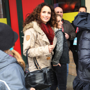 Andie MacDowell dans les rues de Park City lors du Festival du Film de Sundance dans l'Utah, le 27 janvier 2015  