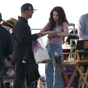 Margaret Qualley (fille d'Andie MacDowell) - Tournage du film "The Nice Guys" à Los Angeles, le 4 février 2015 