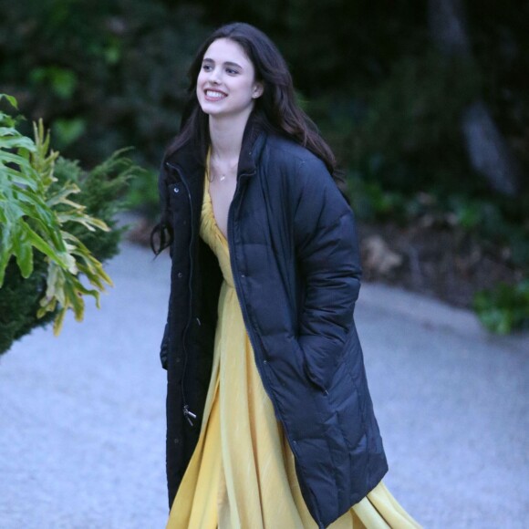 Margaret Qualley (fille d'Andie MacDowell)- Tournage du film "The Nice Guys" à Los Angeles, le 28 janvier 2015. 