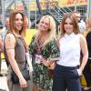 Les anciennes Spice Girls Geri Halliwell, Melanie Chisholm et Emma Bunton lors du Grand Prix de Formule 1 à Silverstone, le 5 juillet 2015