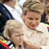 La princesse Eléonore de Belgique accompagnait sa mère la reine Mathilde, le 12 juillet 2015, pour la fête de la bénédiction de la mer, sur la plage de Blankenberge.