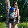 Exclusif - Olivia Wilde, son fiancé Jason Sudeikis et leur fils Otis en vacances à Hawaii, le 20 décembre 2014. 