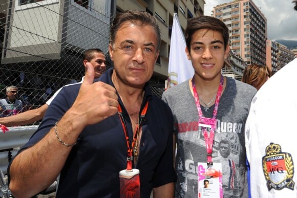 Jean Alesi et son fils Giuliano au Grand Prix de Monaco à Monte-Carlo, le 24 mai 2015