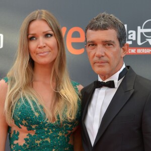 Antonio Banderas et sa compagne Nicole Kimpel à la soirée Platino Awards 2015 à Marbella en Espagne, le 18 juillet 2015