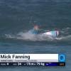 Mick Fanning, attaqué par un requin lors de la finale du J-Bay Open à Jeffreys Bay en Afrique du Sud le 19 juillet 2015