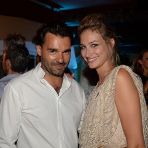 Exclusif - Antoine Chevanne (propriétaire du Byblos) et Pauline Lefèvre - Soirée "Summer Party" au club Le Byblos à Saint-Tropez, le 16 juillet 2015.