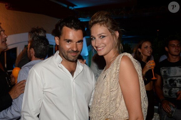 Exclusif - Antoine Chevanne (propriétaire du Byblos) et Pauline Lefèvre - Soirée "Summer Party" au club Le Byblos à Saint-Tropez, le 16 juillet 2015.
