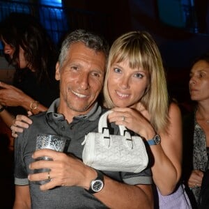 Exclusif - Nagui et sa femme Mélanie Page - Soirée "Summer Party" au club Le Byblos à Saint-Tropez, le 16 juillet 2015.