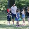 Exclusif - Frank Lampard, accompagné de sa fiancée Christine Bleakley a retrouvé ses filles Luna et Isla à New York, le 10 juillet 2015 avant de partager une glace et de passer l'après-midi à Central Park avec ses proches