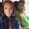 Vanessa Lawrens et Julien Guirado déguisés en mode hippie. Juillet 2015.
