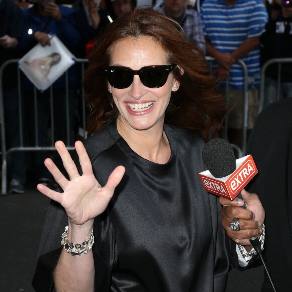 Julia Roberts arrive à l'émission "Late Show With David Letterman" à New York, le 13 mai 2015