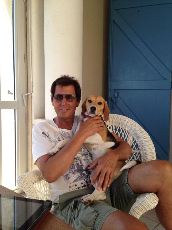 Max Guazzini et sa chienne Holy, perdu à Capbreton depuis le 19 juillet 2015.