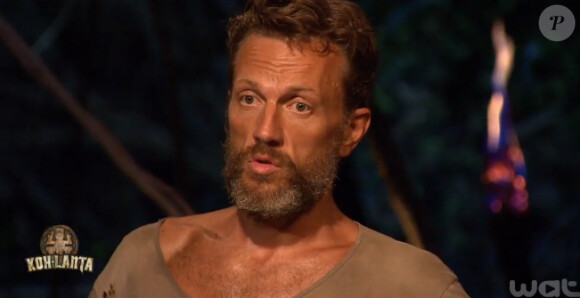 Marc lors du conseil final, dans Koh-Lanta 2015 sur TF1 (épisode 14 du vendredi 24 juillet 2015).