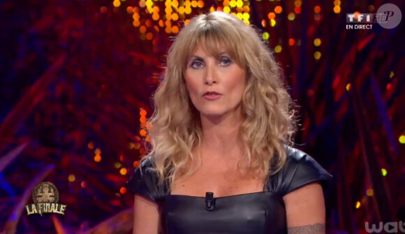 Chantal, sur le plateau de la finale de Koh-Lanta 2015 sur TF1, le vendredi 24 juillet 2015.