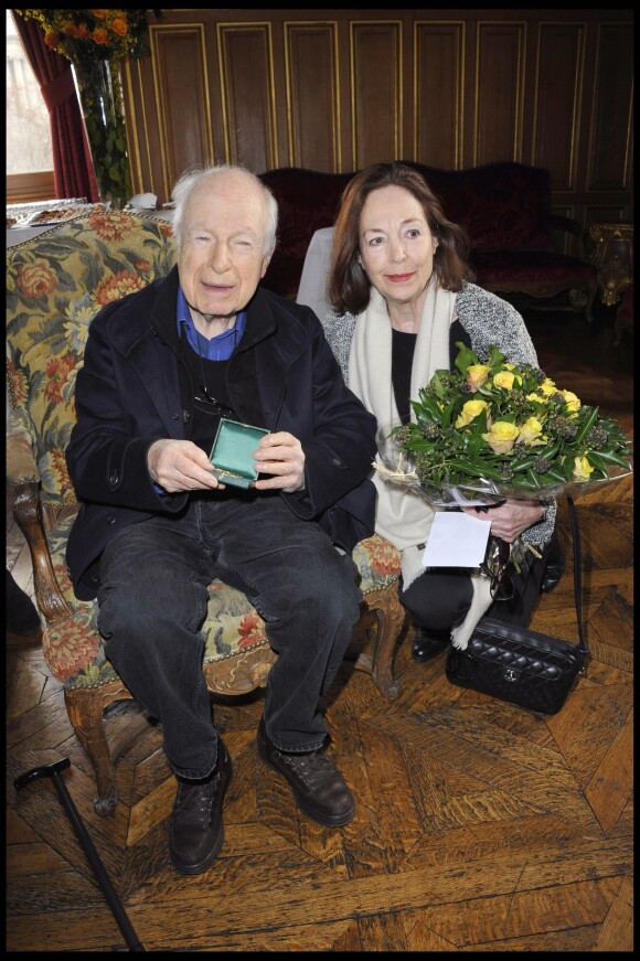 Peter Brook et sa femme Natasha Parry à Paris le 25 janvier 2011