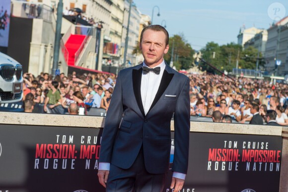 Simon Pegg - Première du film "Mission Impossible - Rogue Nation" à Vienne en Autriche le 23 juillet 2015.